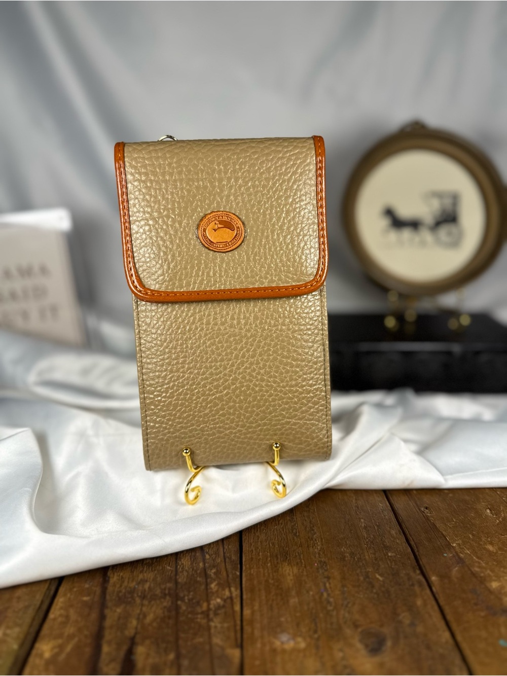 Vintage Dooney & Bourke AWL Checkbook Organizer Wallet